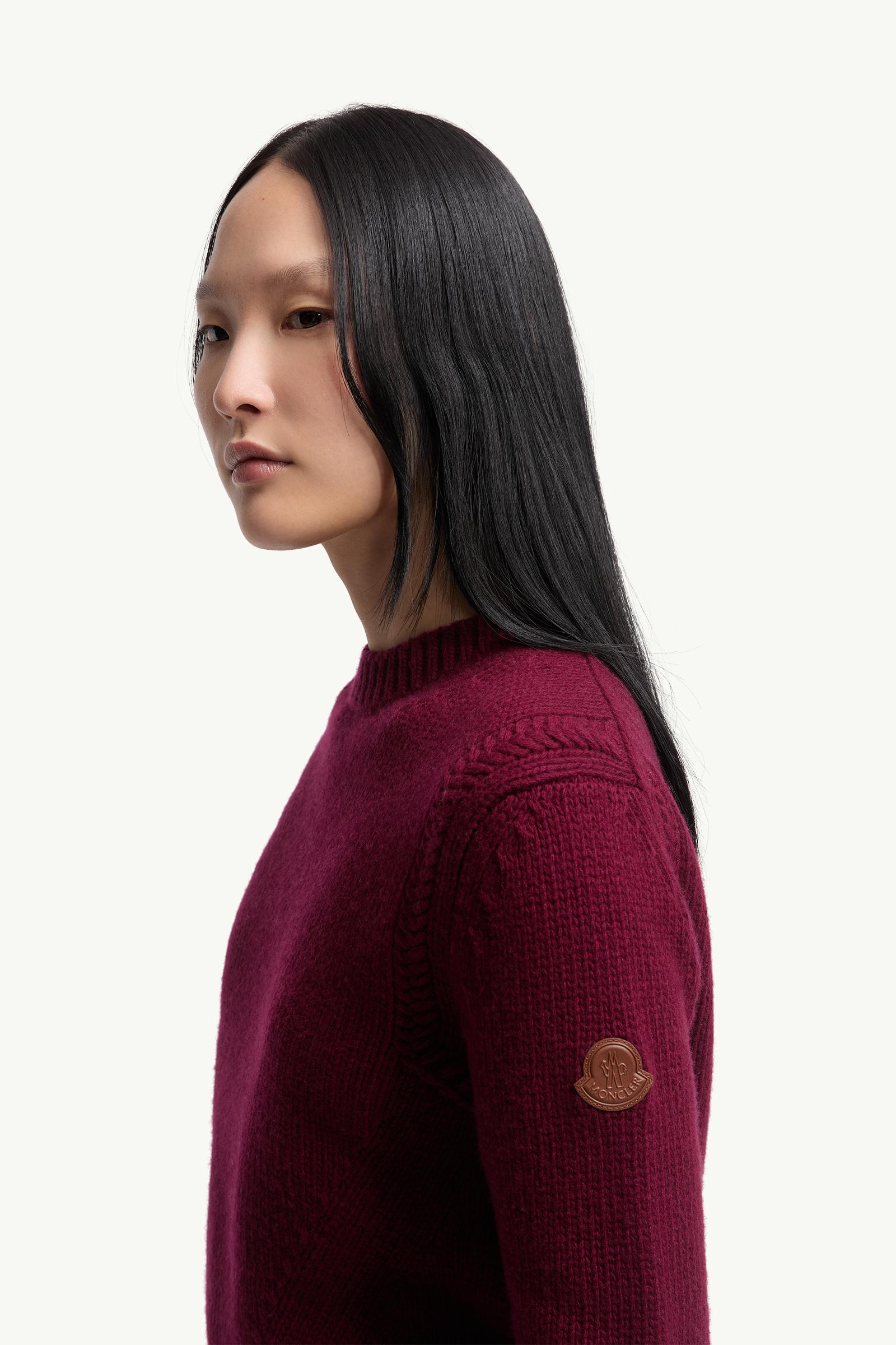 Moncler Wool & Cashmere Sweater Burgundy Burgundy