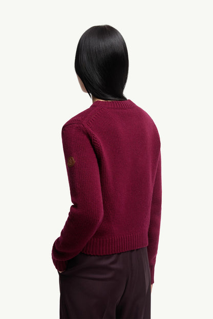 Moncler Wool & Cashmere Sweater Burgundy Burgundy