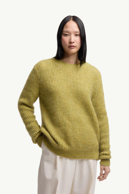 Moncler Mohair & Wool Blend Sweater Lime Green Lime Green