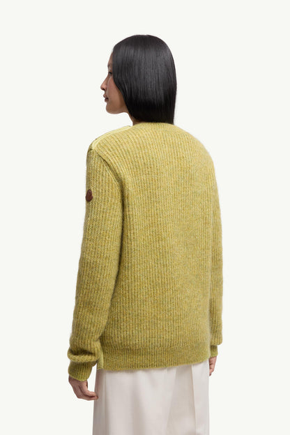 Moncler Mohair & Wool Blend Sweater Lime Green Lime Green