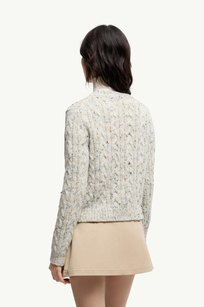 Moncler Wool Blend Sweater Ice Grey Ice Grey