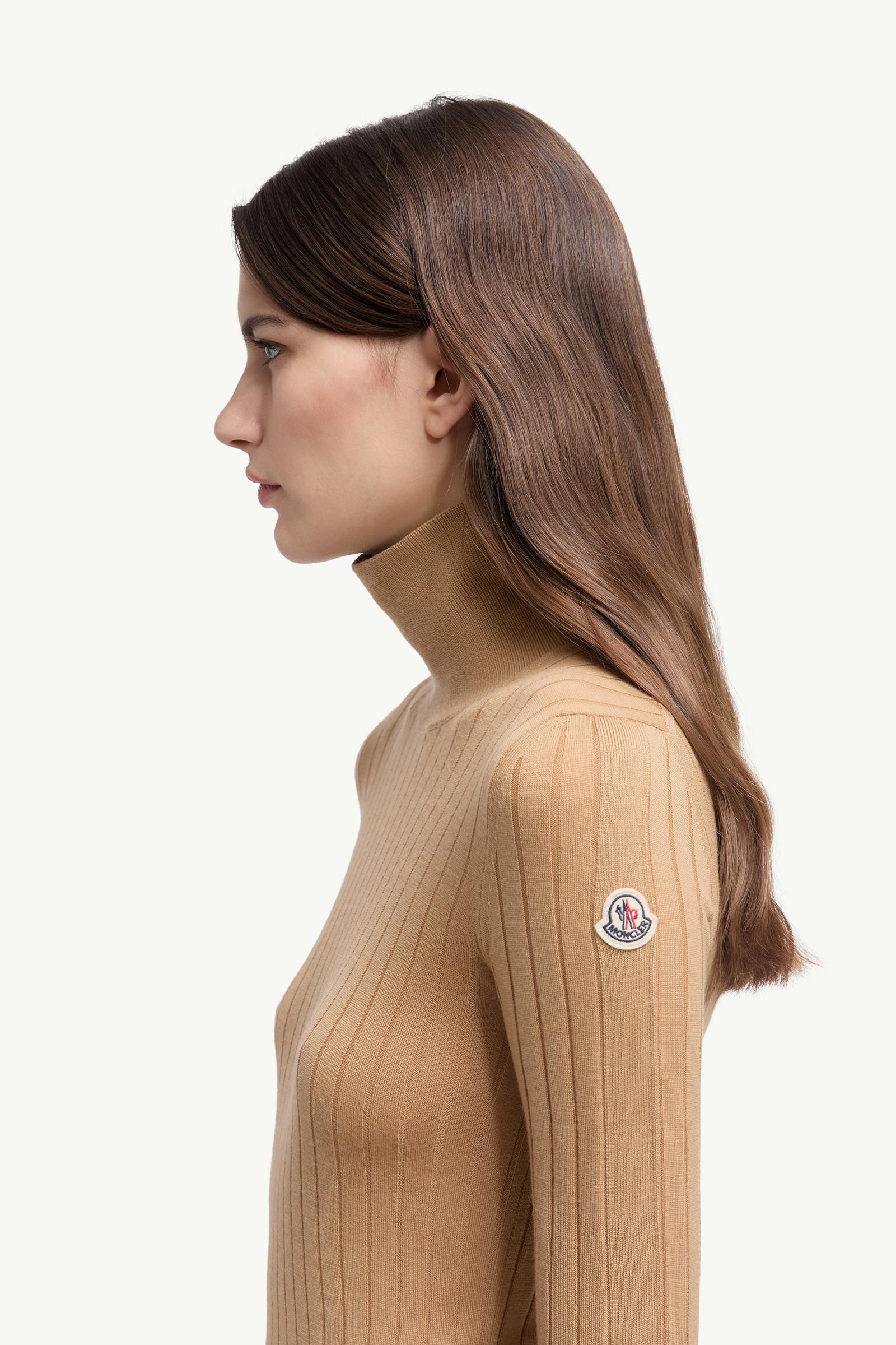 Moncler Wool & Cashmere Turtleneck Sweater Beige Beige