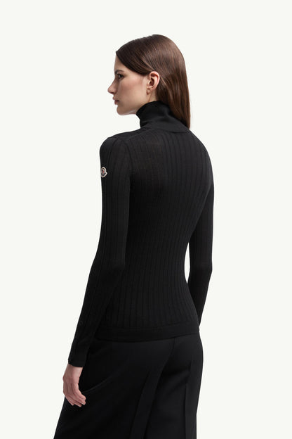 Moncler Wool & Cashmere Turtleneck Sweater Black Black