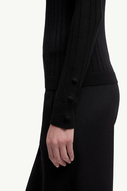 Moncler Wool & Cashmere Turtleneck Sweater Black Black
