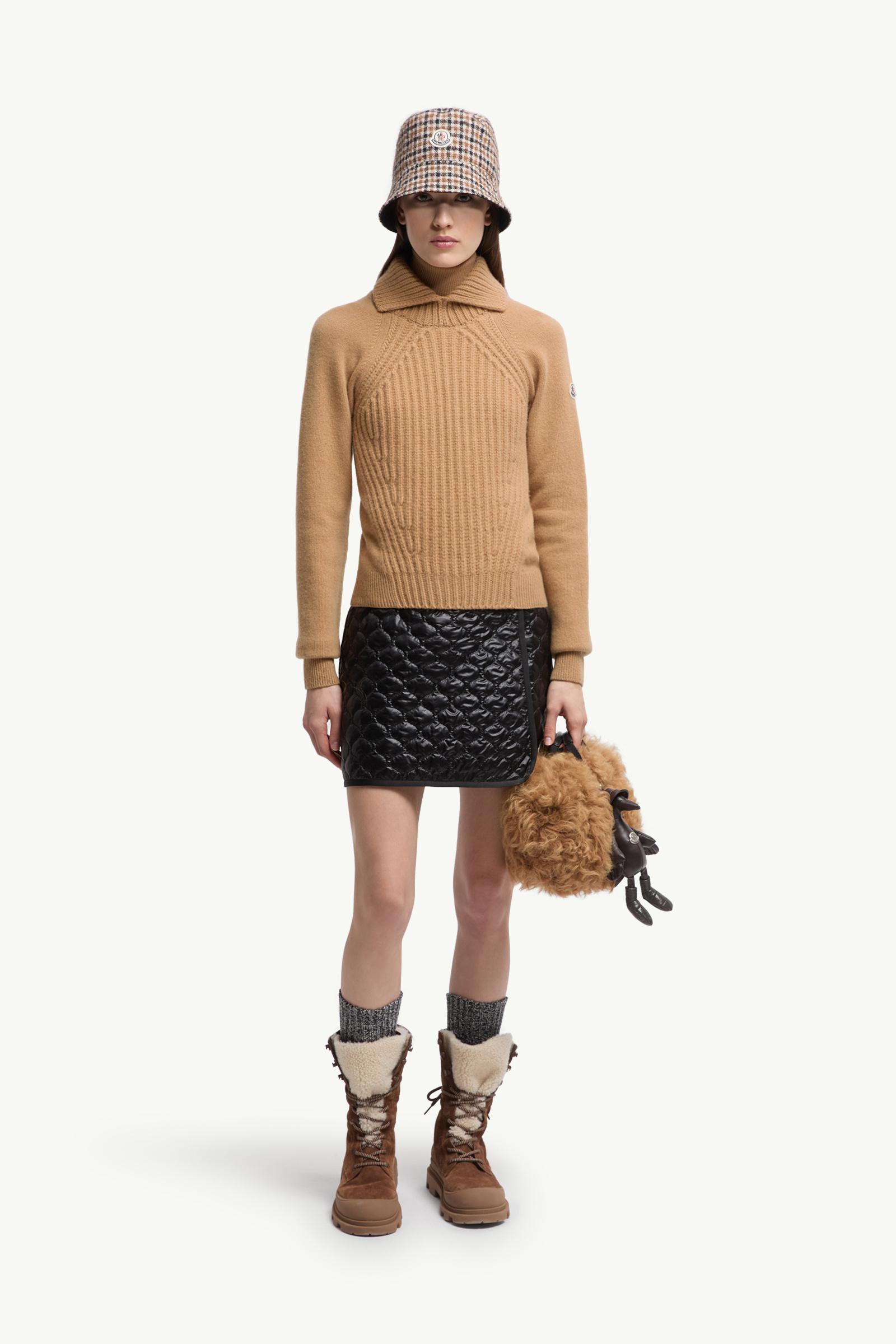 Moncler Wool & Cashmere High Collar Sweater Beige Beige