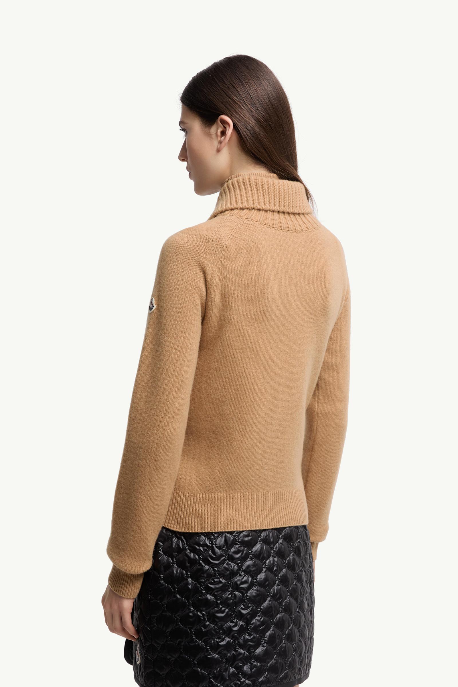 Moncler Wool & Cashmere High Collar Sweater Beige Beige