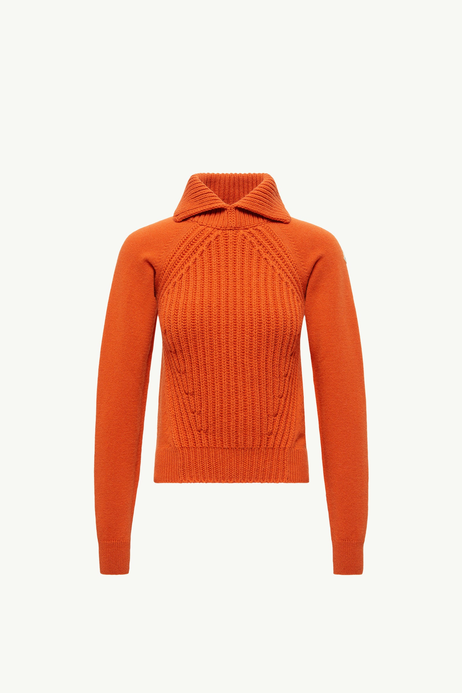 Moncler Wool & Cashmere High Collar Sweater Orange Orange