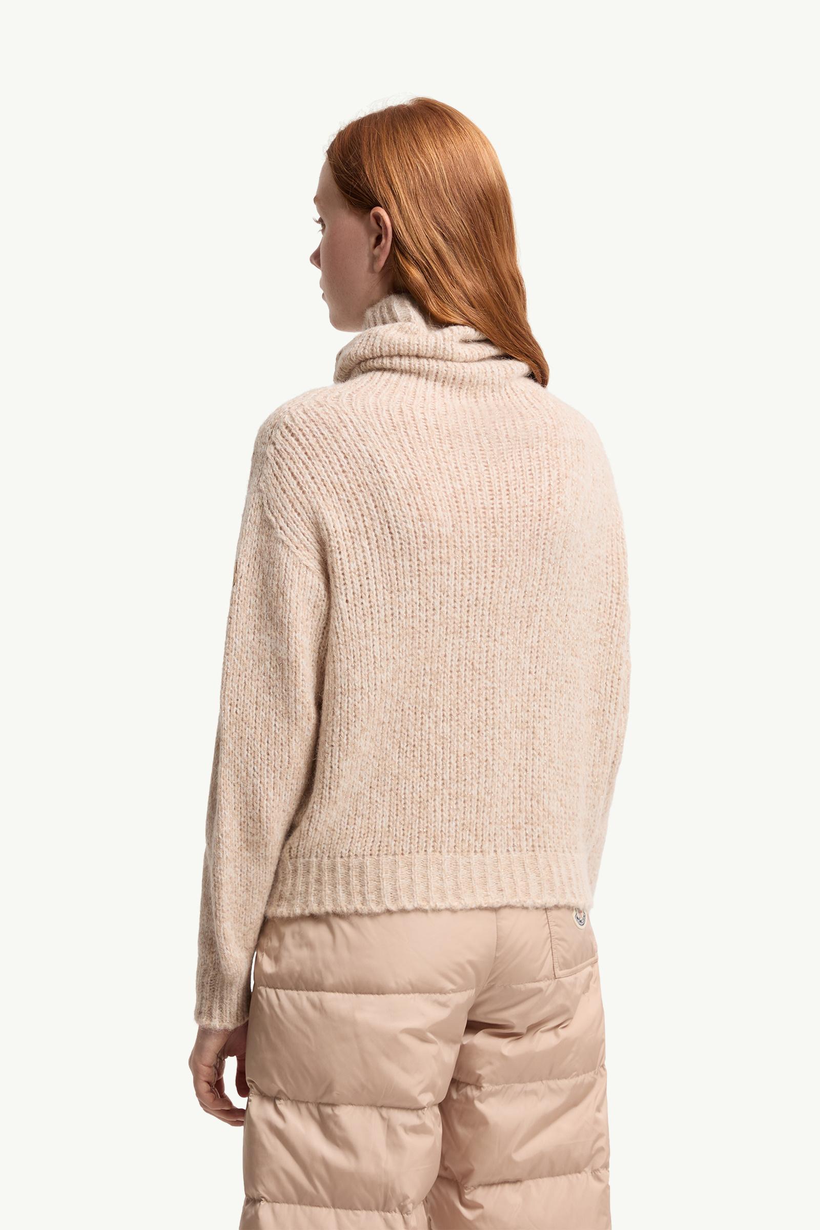 Moncler Alpaca Blend Turtleneck Sweater Beige Beige