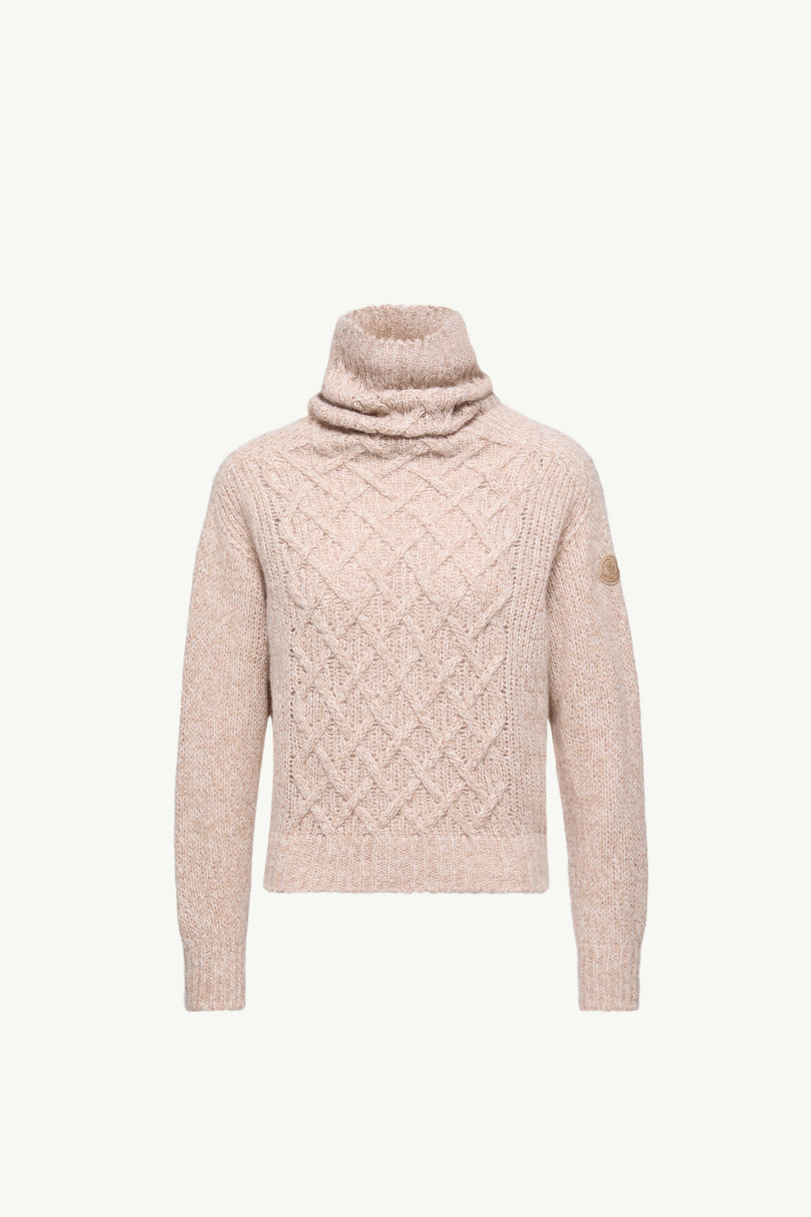 Moncler Alpaca Blend Turtleneck Sweater Beige Beige
