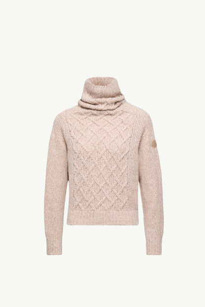 Moncler Alpaca Blend Turtleneck Sweater Beige Beige