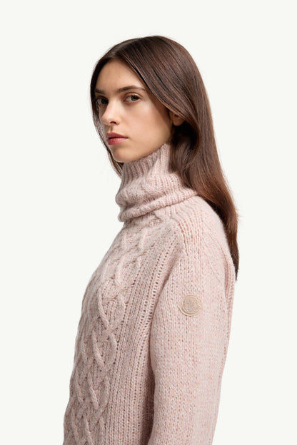 Moncler Alpaca Blend Turtleneck Sweater Rose Pink Rose Pink
