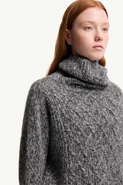 Moncler Alpaca Blend Turtleneck Sweater Dark Grey Dark Grey