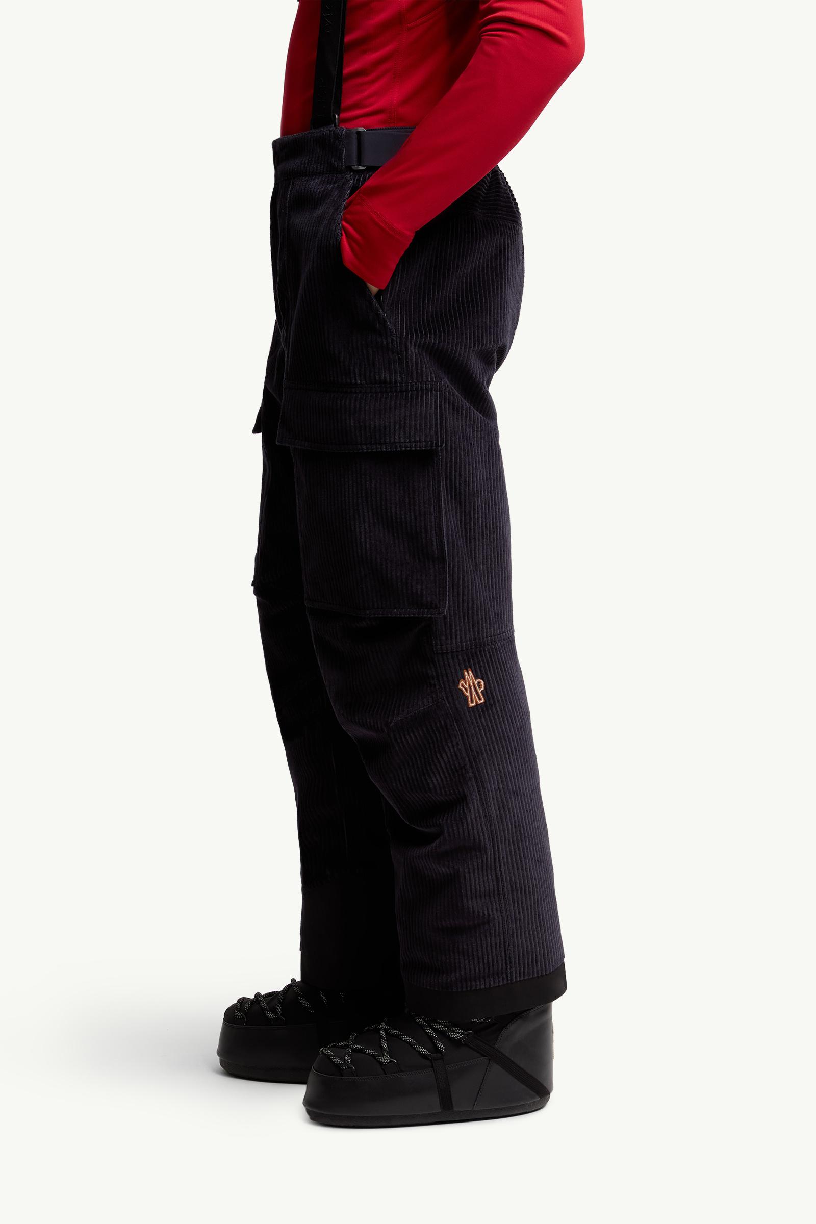 Moncler Padded Corduroy Ski Bib Navy Blue Navy Blue