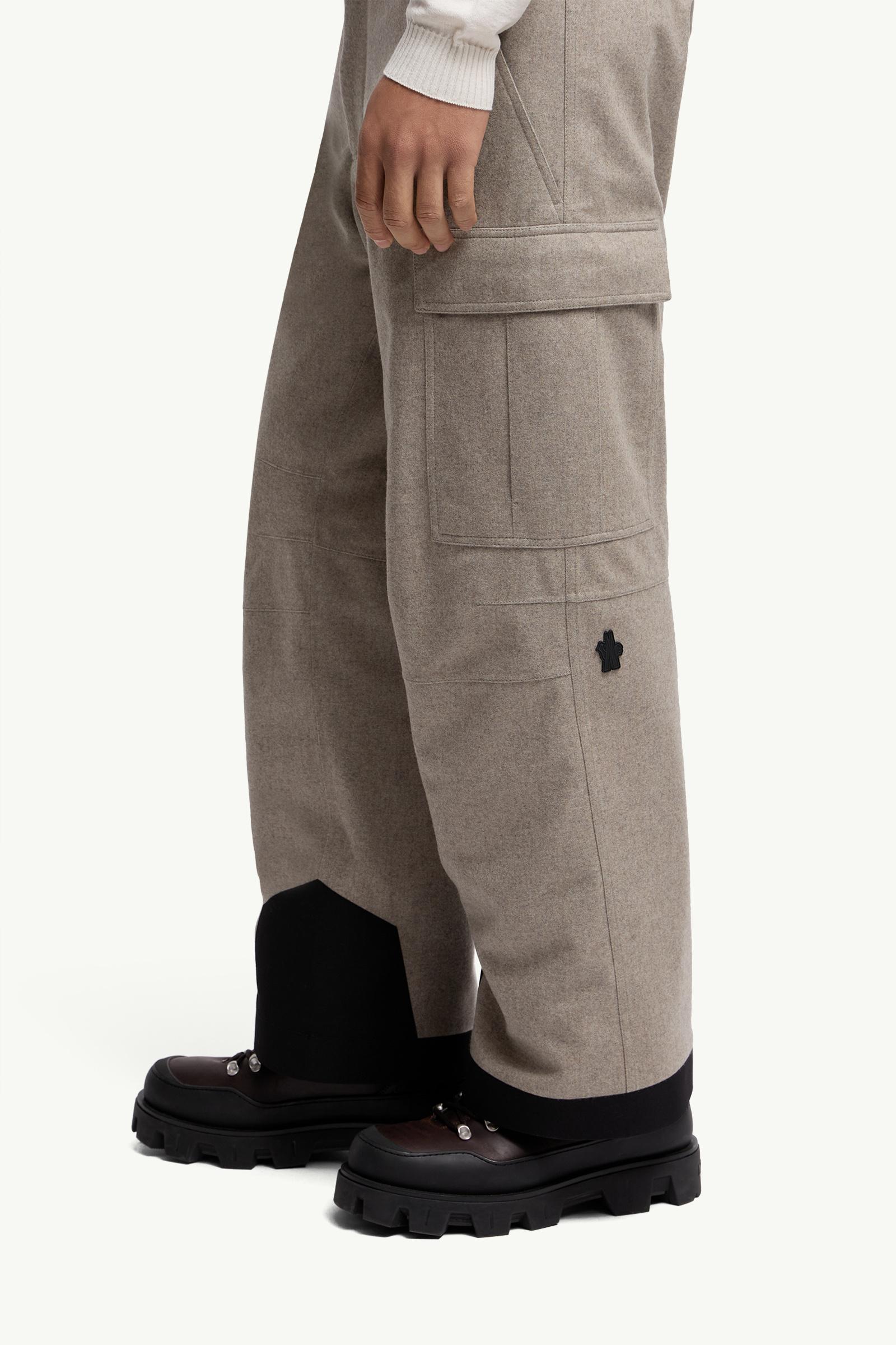 Moncler Padded Technical Wool Ski Pants Beige Beige