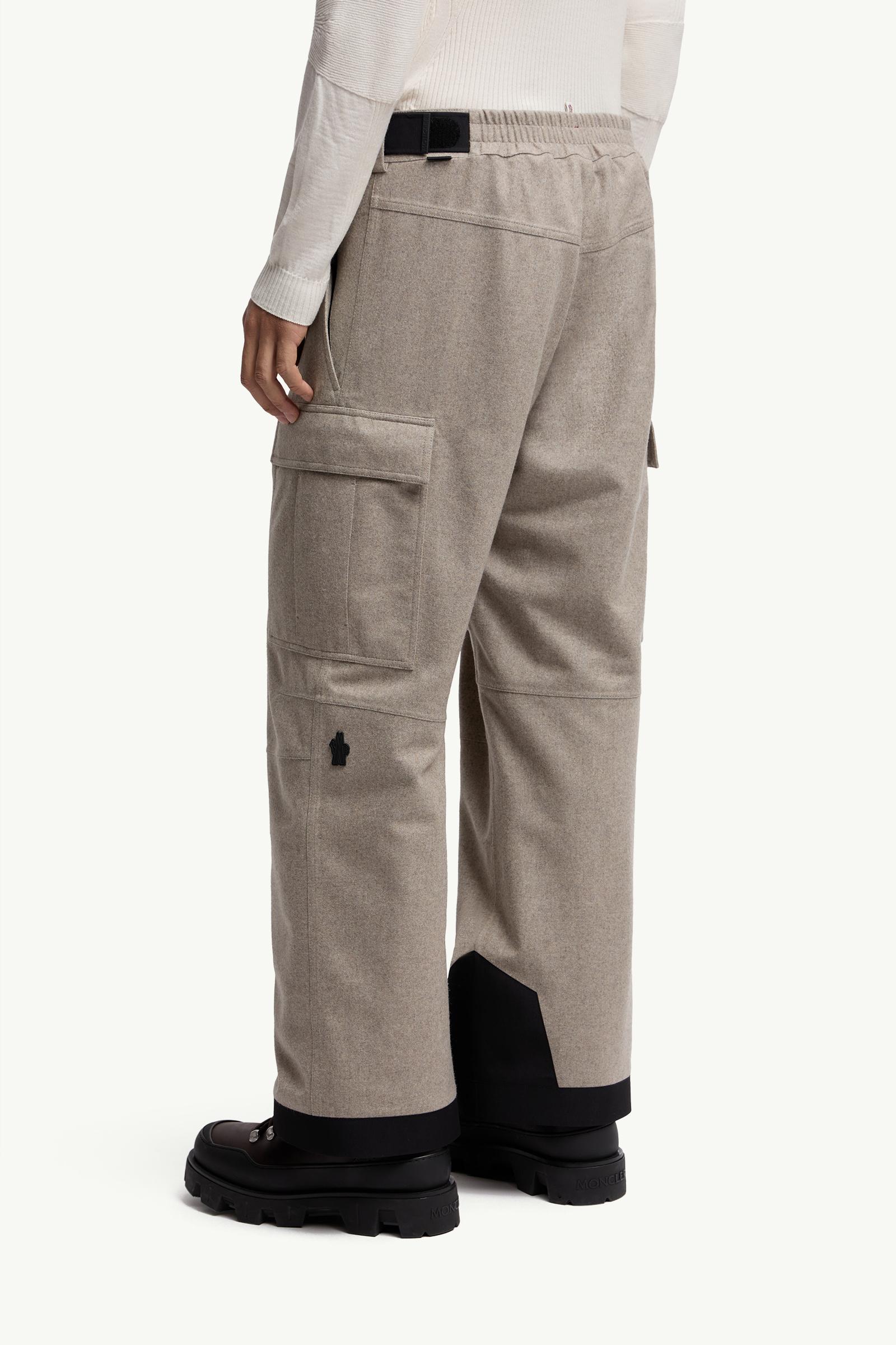Moncler Padded Technical Wool Ski Pants Beige Beige