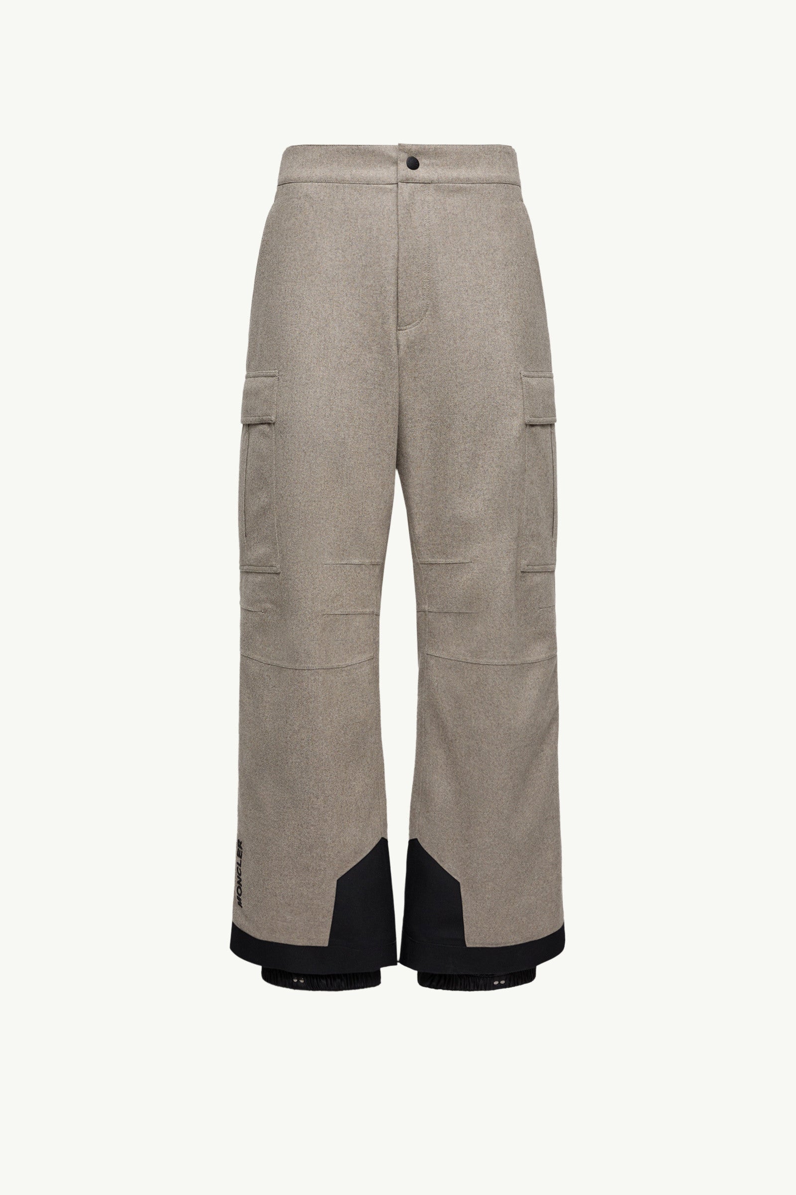 Moncler Padded Technical Wool Ski Pants Beige Beige