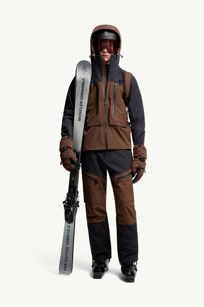 Moncler Padded Ski Pants Blue & Brown Blue & Brown