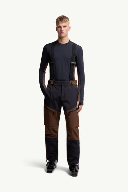 Moncler Padded Ski Pants Blue & Brown Blue & Brown