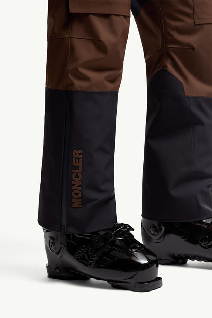 Moncler Padded Ski Pants Blue & Brown Blue & Brown