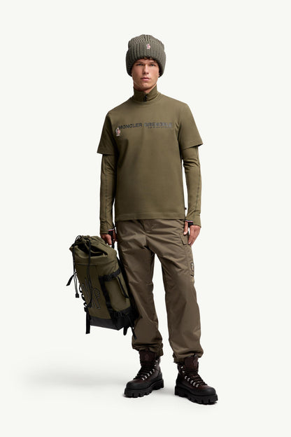 Moncler Logo Cotton T-Shirt Olive Green Olive Green