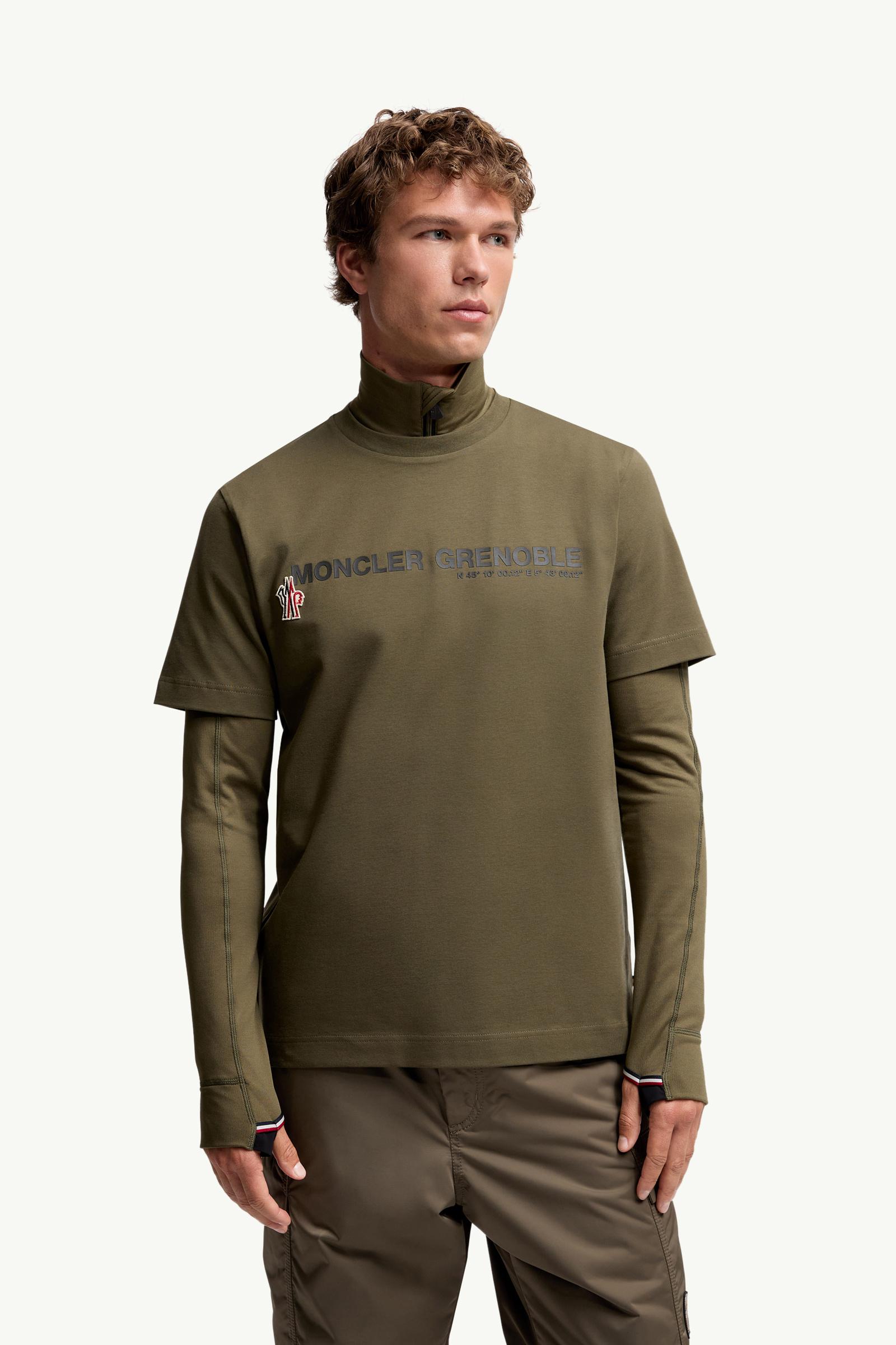 Moncler Logo Cotton T-Shirt Olive Green Olive Green