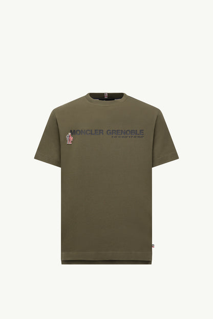 Moncler Logo Cotton T-Shirt Olive Green Olive Green