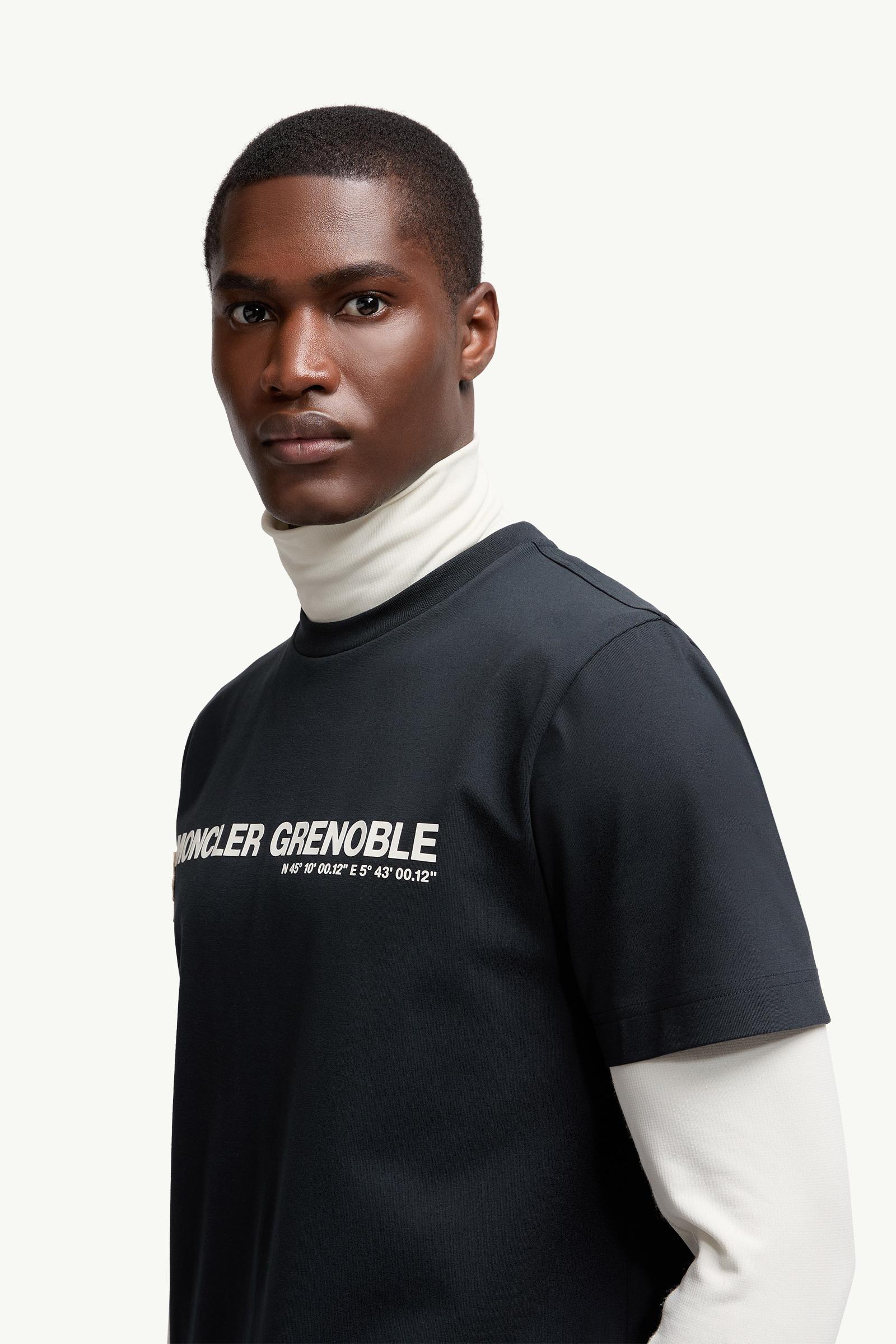 Moncler Logo Cotton T-Shirt Navy Blue Navy Blue