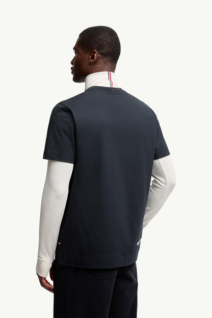 Moncler Logo Cotton T-Shirt Navy Blue Navy Blue