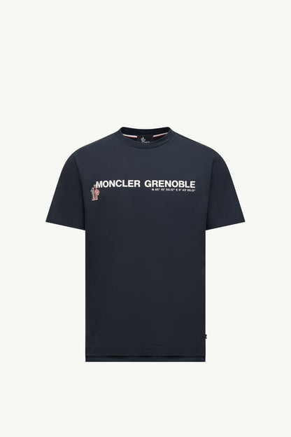 Moncler Logo Cotton T-Shirt Navy Blue Navy Blue