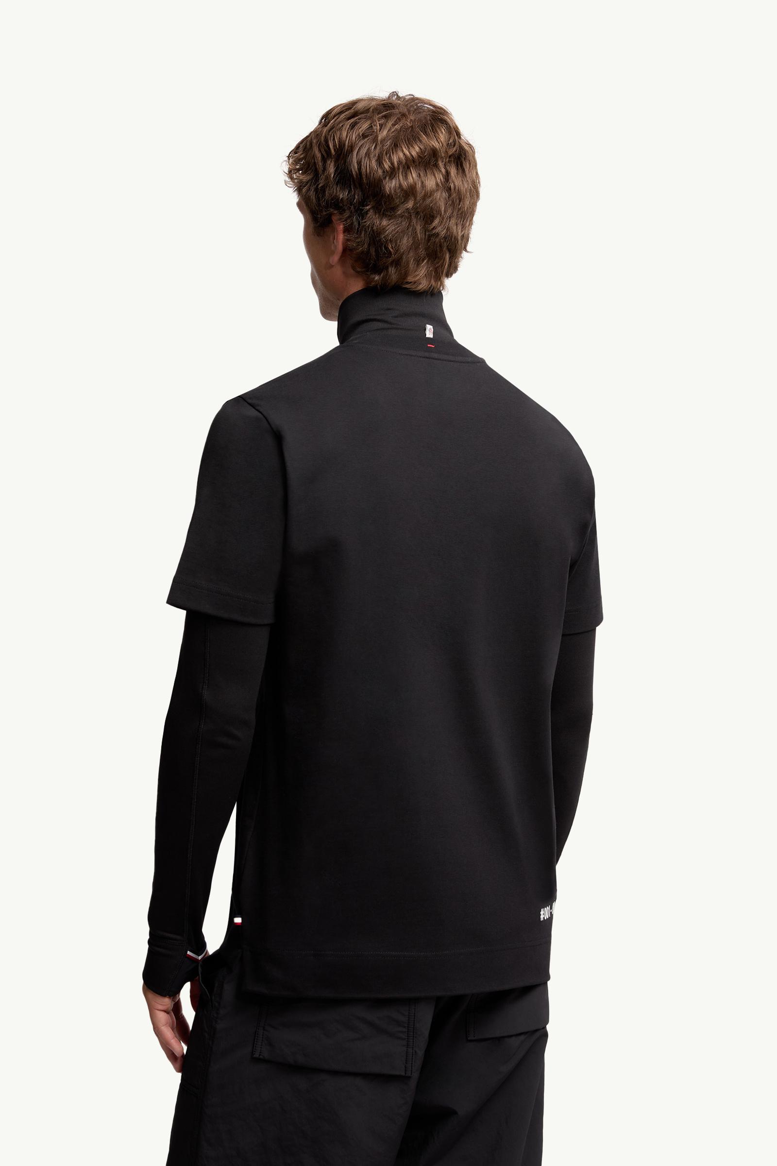 Moncler Logo Cotton T-Shirt Black Black