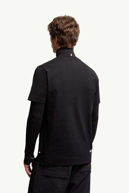 Moncler Logo Cotton T-Shirt Black Black