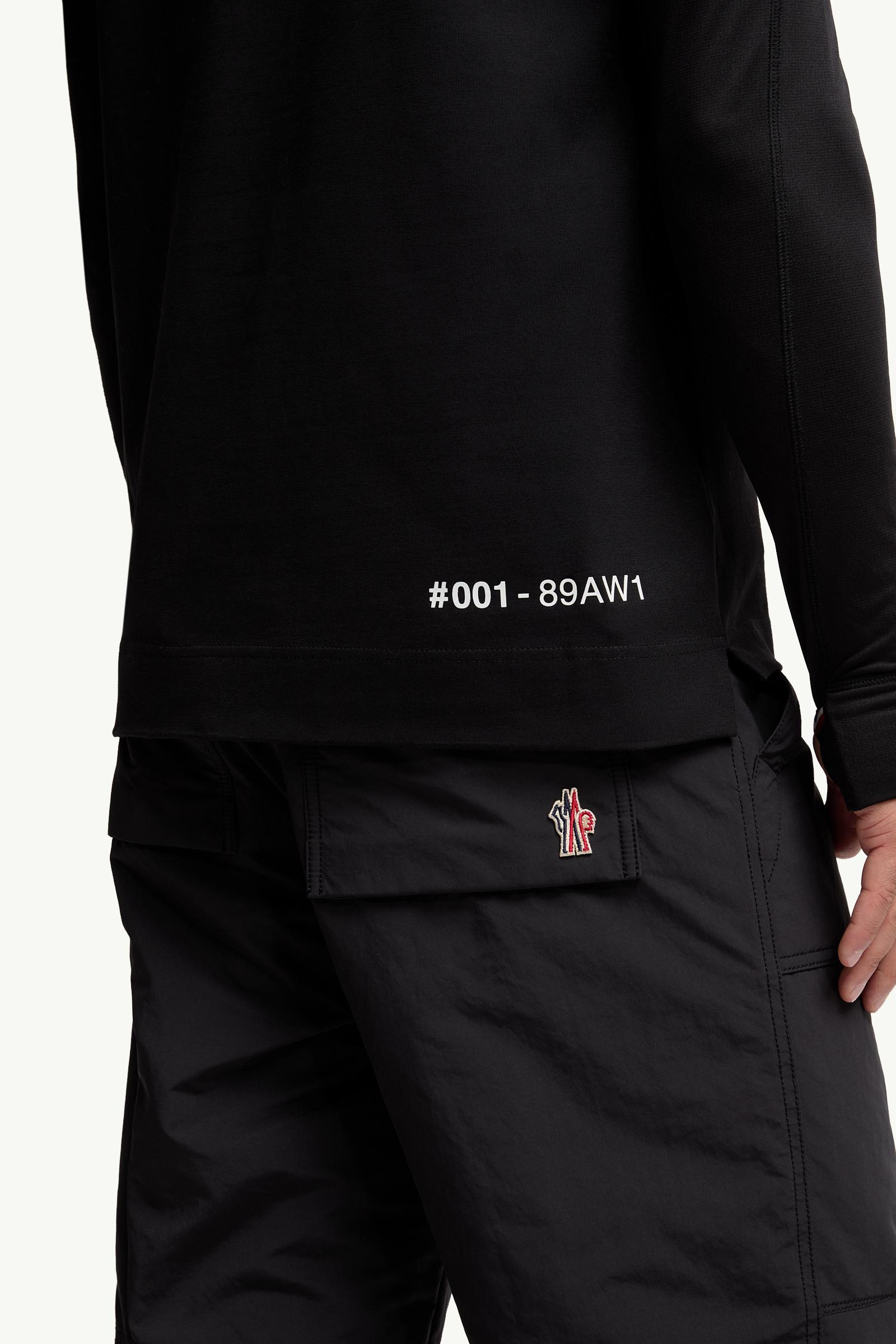 Moncler Logo Cotton T-Shirt Black Black