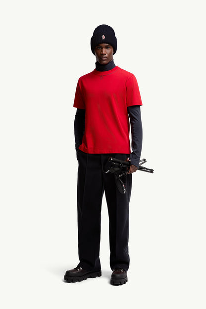 Moncler Logo Cotton T-Shirt Red Red