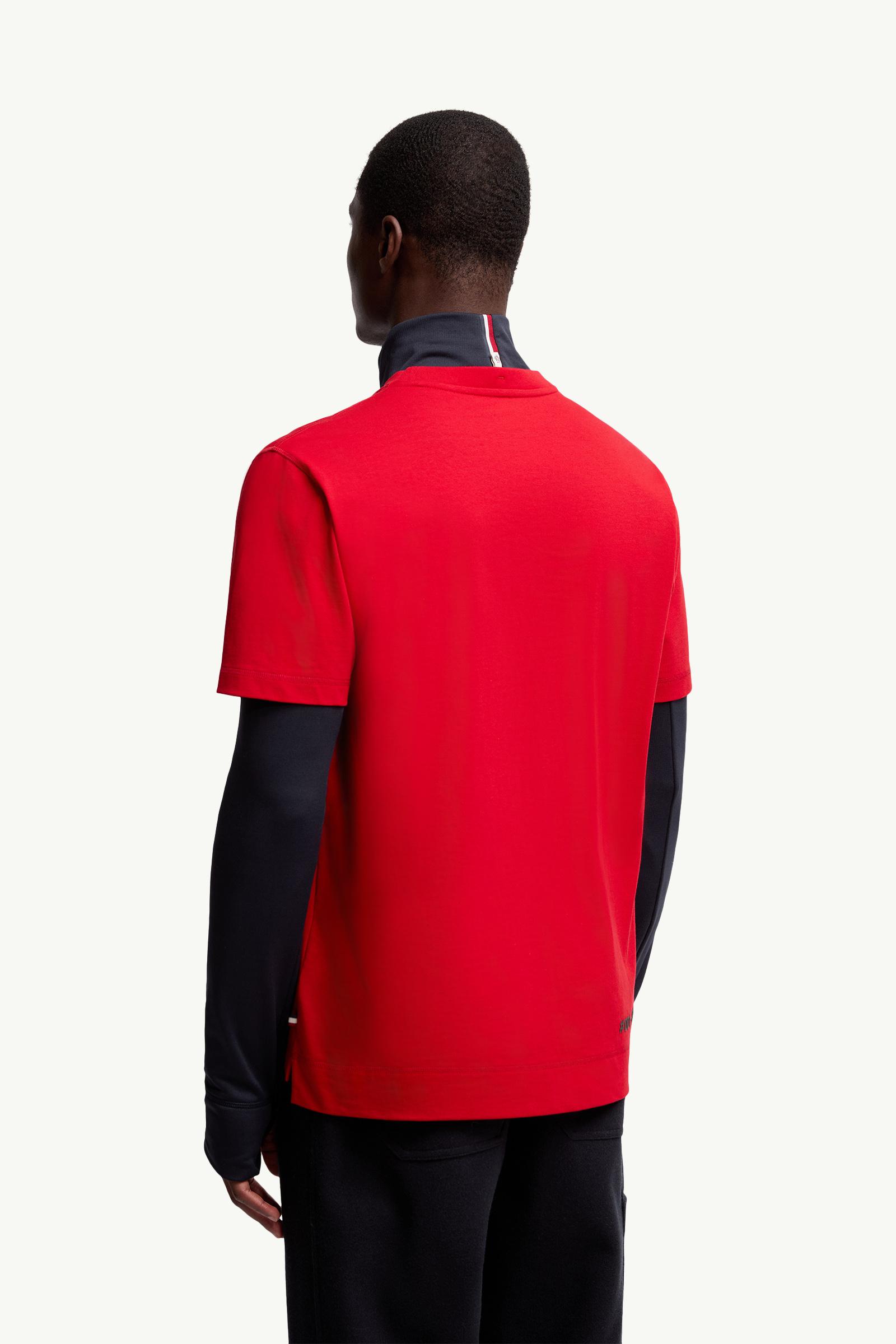 Moncler Logo Cotton T-Shirt Red Red