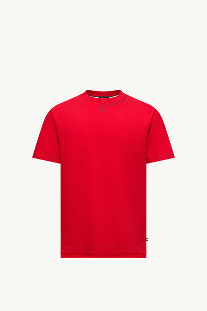 Moncler Logo Cotton T-Shirt Red Red