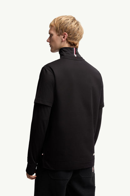 Moncler Logo Cotton T-Shirt Black Black