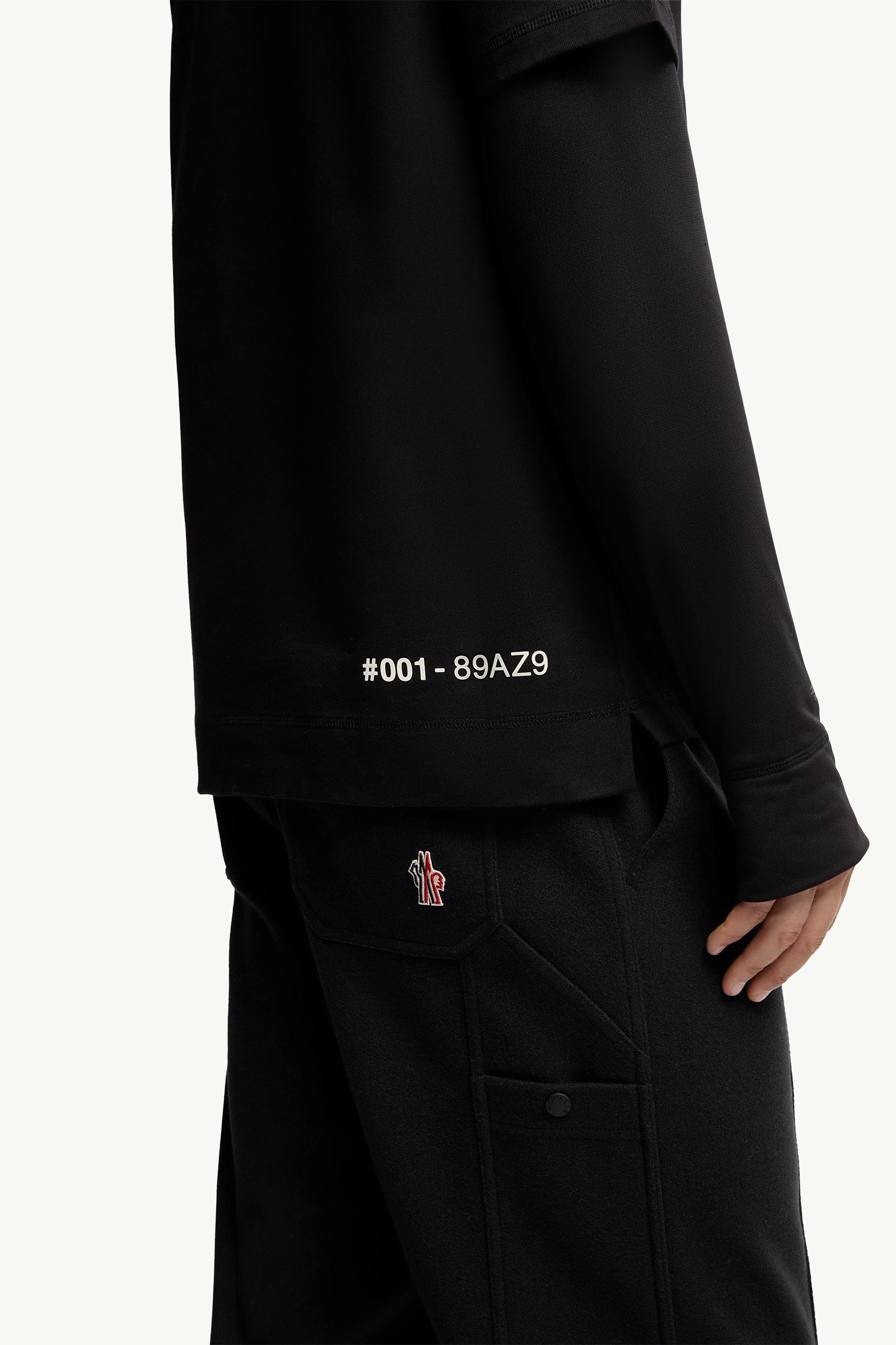 Moncler Logo Cotton T-Shirt Black Black