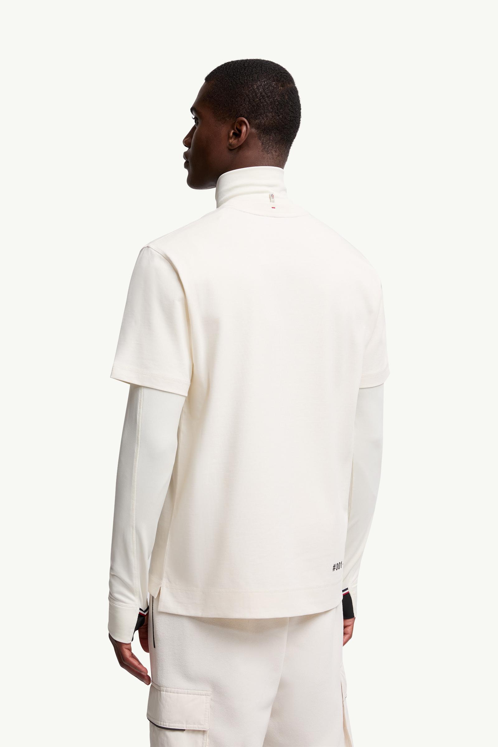 Moncler Embossed Logo Cotton T-Shirt White White