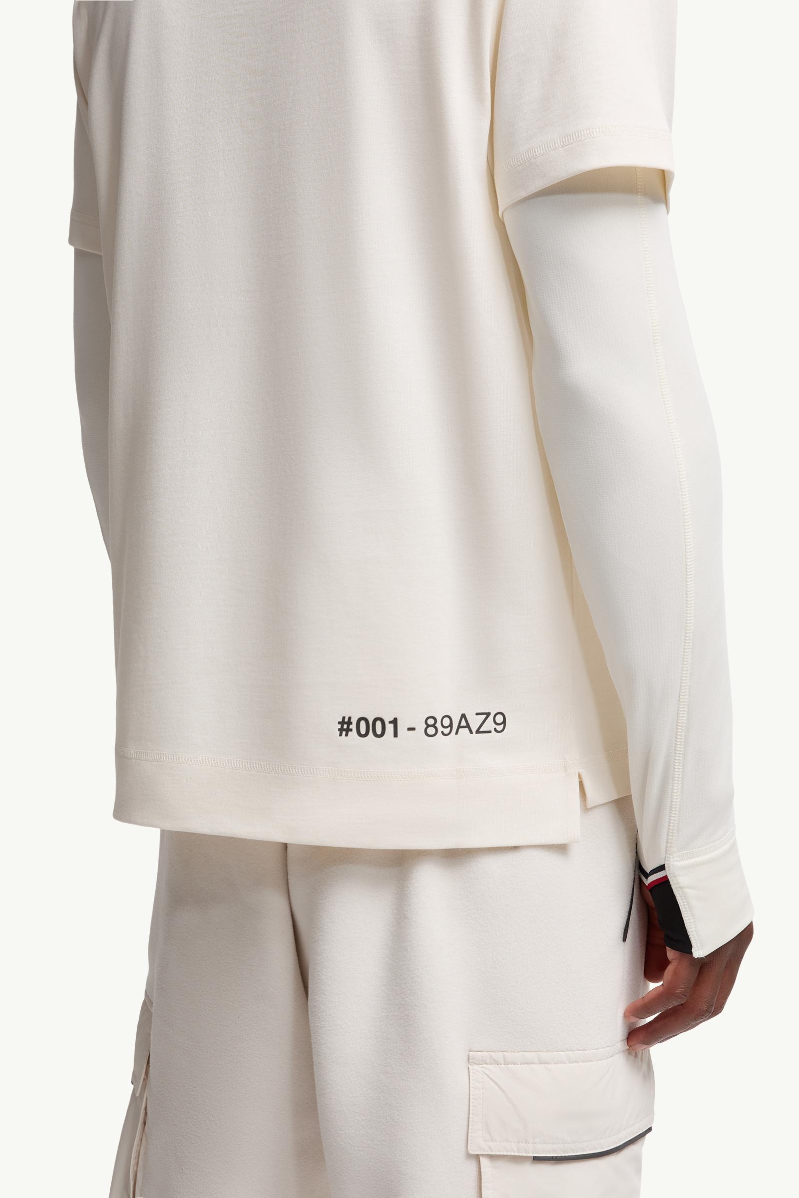 Moncler Embossed Logo Cotton T-Shirt White White