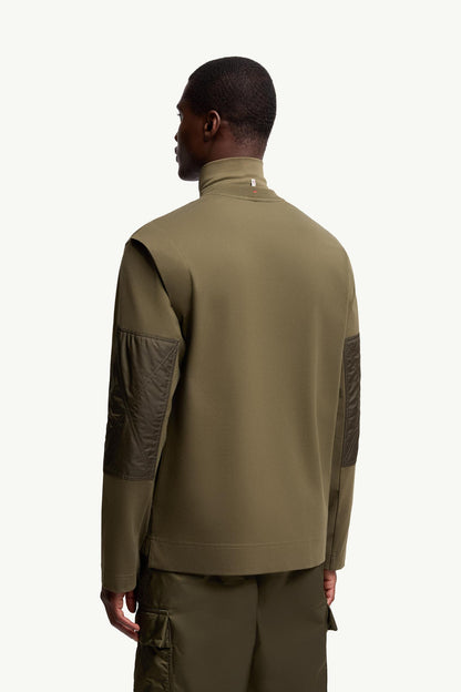 Moncler Logo Cotton Long Sleeve T-Shirt Olive Green Olive Green
