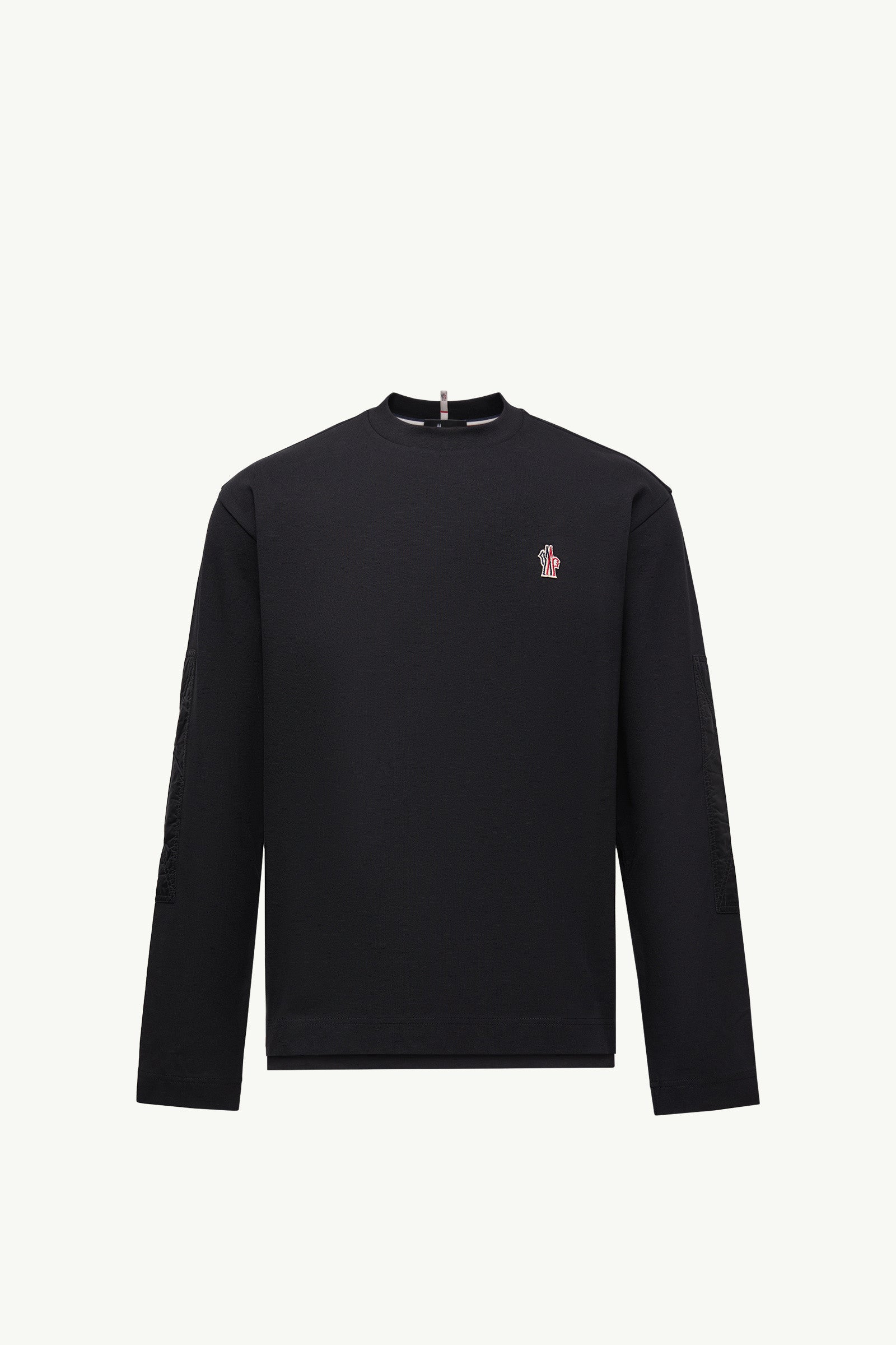 Moncler Logo Cotton Long Sleeve T-Shirt Black Black
