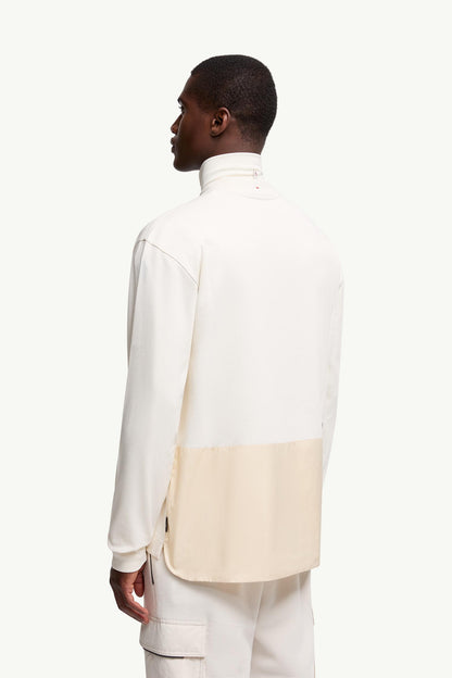 Moncler Logo Long Sleeve Cotton T-Shirt White White