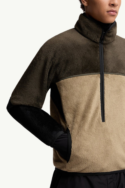Moncler Polartec® Sweatshirt Beige & Green Beige & Green