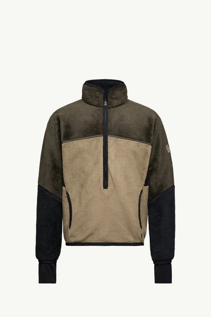 Moncler Polartec® Sweatshirt Beige & Green Beige & Green