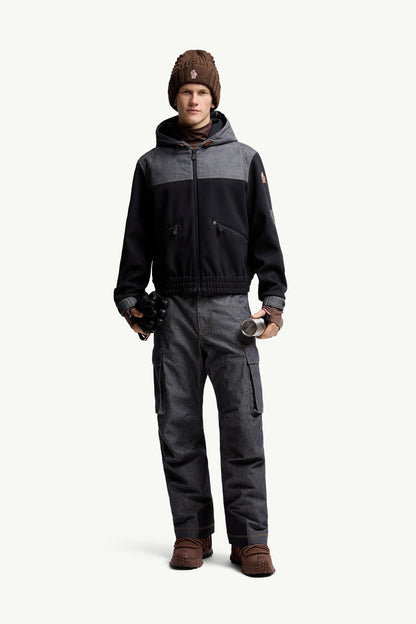Moncler Cotton Zip-Up Hoodie Navy Blue Navy Blue