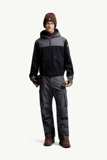 Moncler Cotton Zip-Up Hoodie Navy Blue Navy Blue