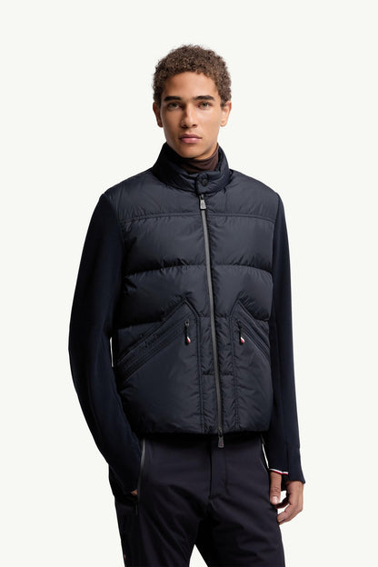 Moncler Padded Zip-Up Cardigan Navy Blue Navy Blue
