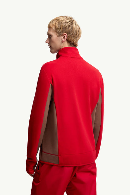 Moncler Half-Zip Sweatshirt Bright Red Bright Red