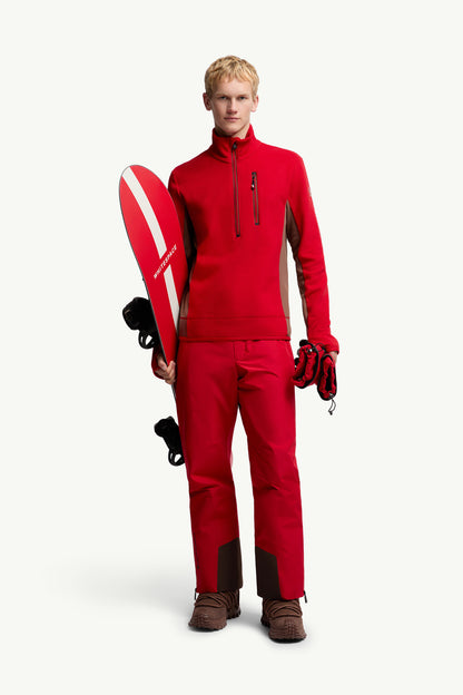 Moncler Half-Zip Sweatshirt Bright Red Bright Red