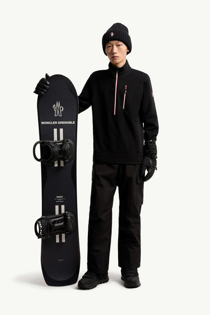 Moncler Half-Zip Sweatshirt Black Black